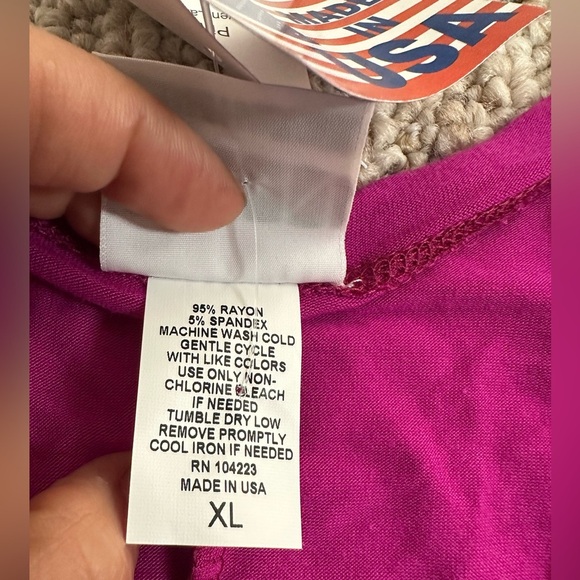 Ellen & company Pink Tunic with Relaxed Fit and 3/4 Sleeves size XL new with tag - Picture 9 of 9